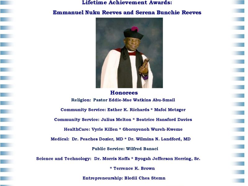 2026 Annual Rev. Dr. Emmanuel W. Johnson, Sr. Awards and Recognition Dinner, Oct. 3, 2026, 6:30pm-1:00am, Silver Spring Civic Center, 1 Veterans Place, Silver Spring MD 20910